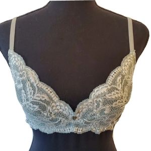 Intimo Green Lace Bralette Womens Size Small